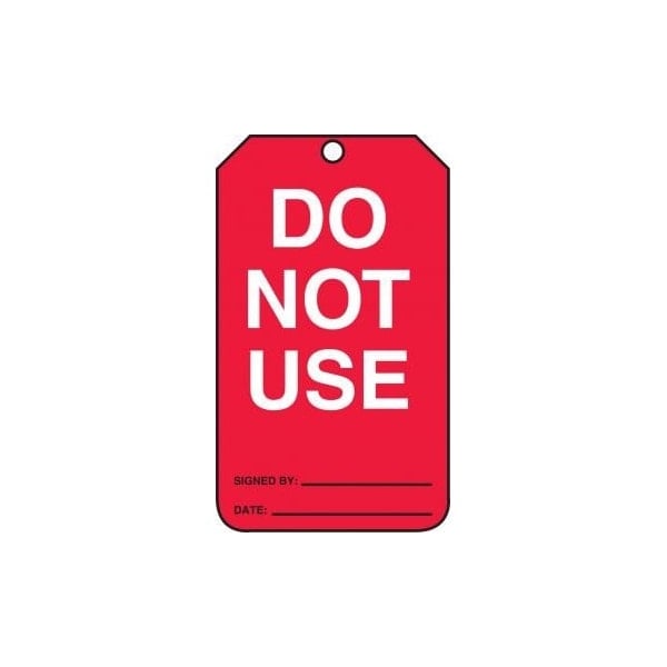 Accuform French Safety Tags, DO NOT USE, 5.75in x 3.25in, RP-Plastic, 25PK FRMGT219PTP - main